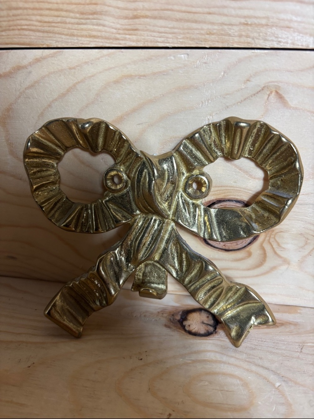 Vintage brass bow hook - Picture 3 of 5